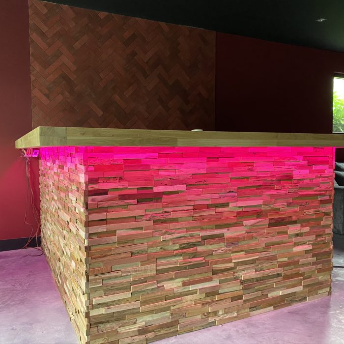 Bar met ledverlichting - Horecaverbouwing PvEprojecten